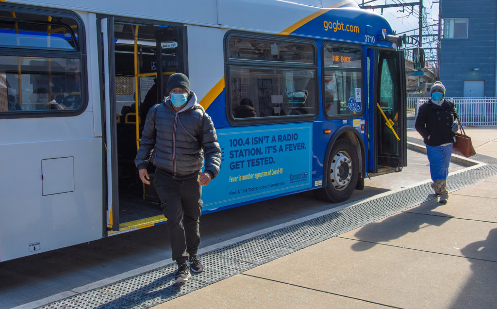 Wear A Mask at the Bus Station