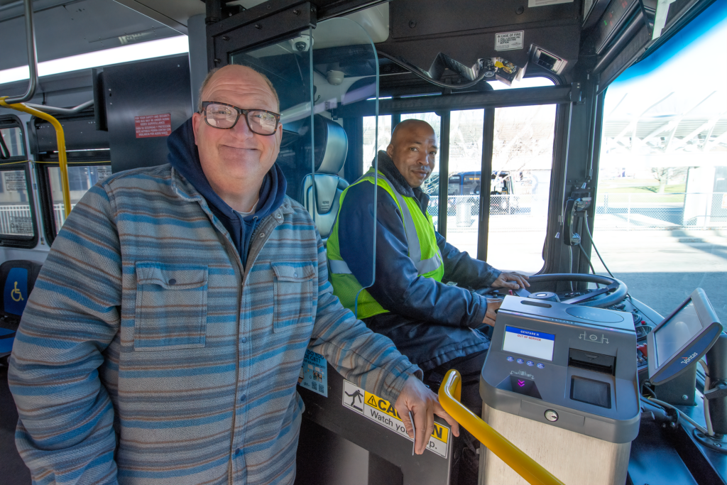 Rider Garth T with GBT Bus Driver