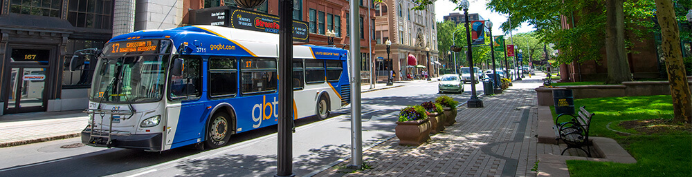GBt Bus in downtown Bridgeport