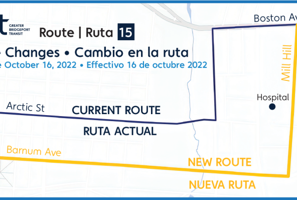 GBT Bus Route 15 Service Changes Map