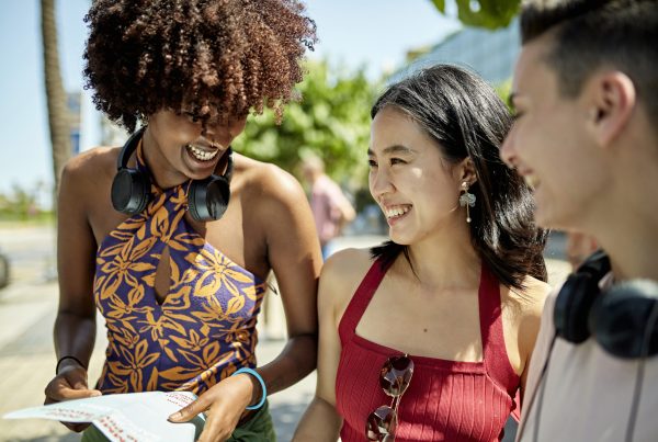 Diverse, young people