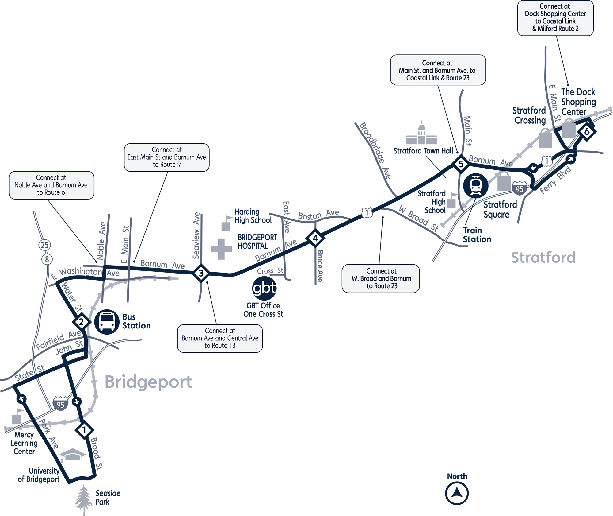 Route 1 Greater Bridgeport Transit