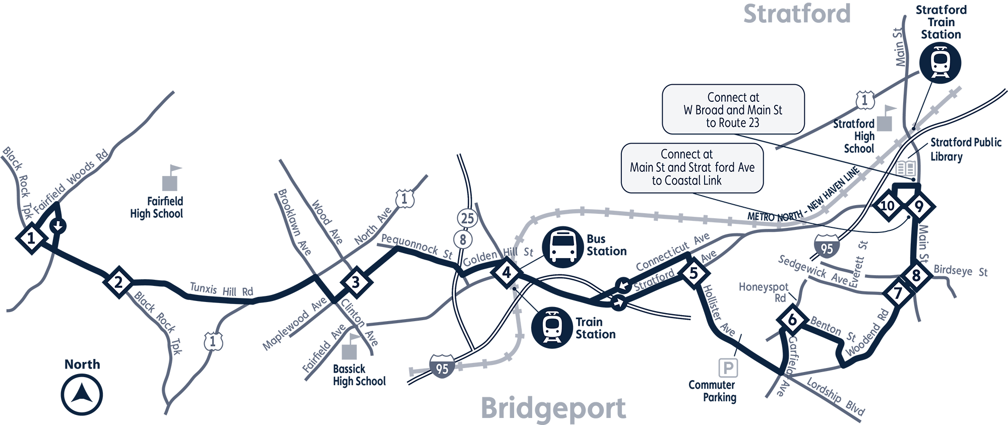 Route 10 Greater Bridgeport Transit